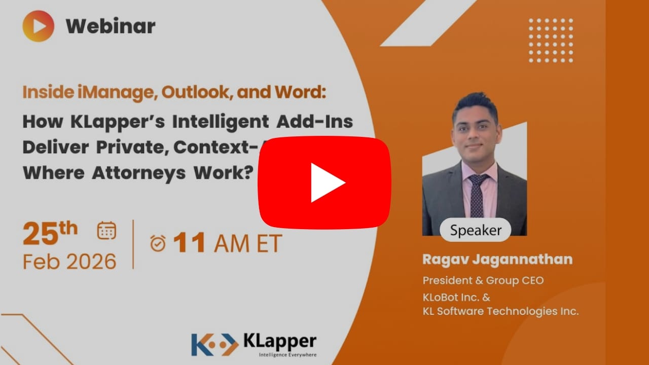 KLapper Webinar — Video