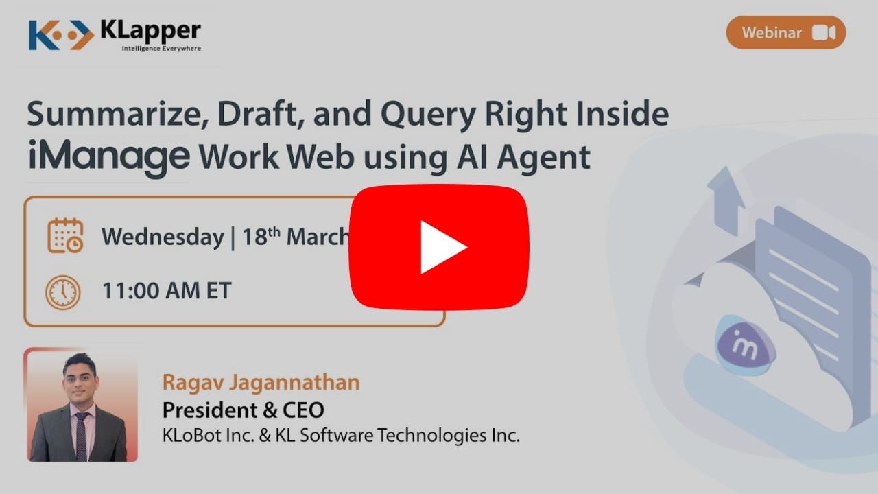 KLapper Webinar — Video
