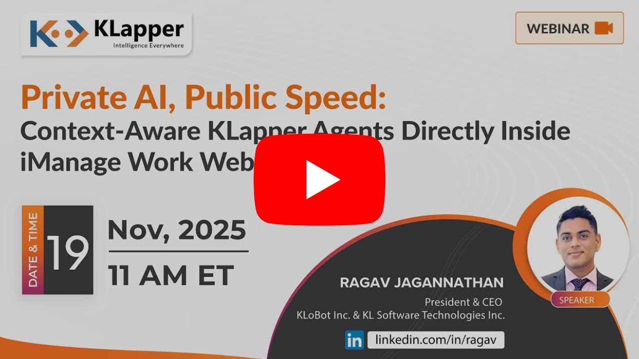 KLapper Webinar — Video